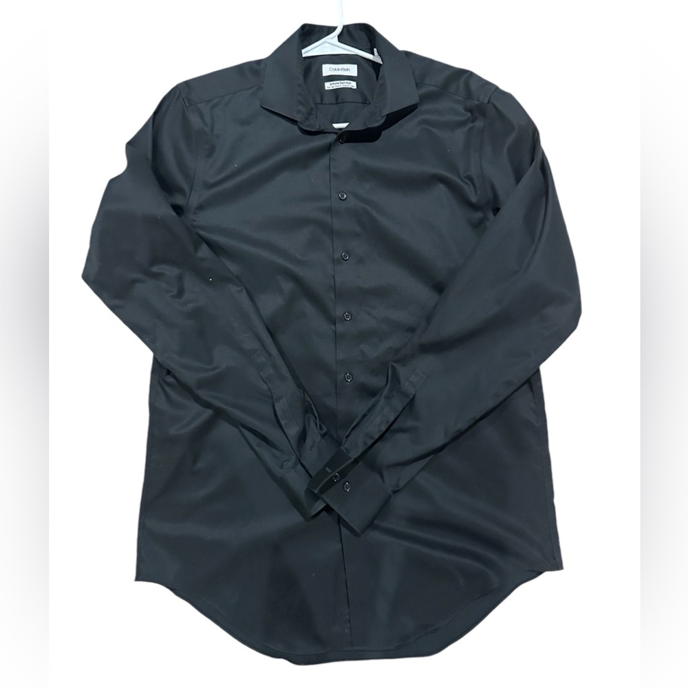 Calvin Klein - Infinite Slim Fit Black Dress Shirt (16 Neck 36/37 Sleeve)